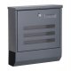 Wall-Mounted Mailbox with Newspaper Holder ModernHome, Galvanized Steel, Anthracite