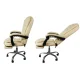 Malatec Office Chair with Retractable Footrest, Cream (23287)