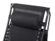 Folding Garden and Beach Lounger Zero Gravity 2in1 with Canopy, Black