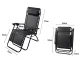 Folding Garden Lounger 2-in-1 Zero Gravity, Black