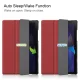 Samsung Galaxy Tab A8 10.5 (2021) (2022) (SM-X200/X205) Trifold Stand PU Leather Hard Protective Cover Case, Wine Red