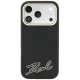 Karl Lagerfeld Grained Resin Signature Logo MagSafe Case for iPhone 18 Pro Max / 17 Pro Max - Black