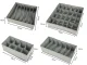 Underwear and Socks Drawer Organizer Set, 4 pcs, Grey