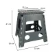 Folding Non-Slip Stool 39.5 cm, Dark Grey