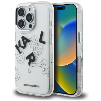 Karl Lagerfeld IML Sketched Graphic Case for iPhone 16 Pro, Clear