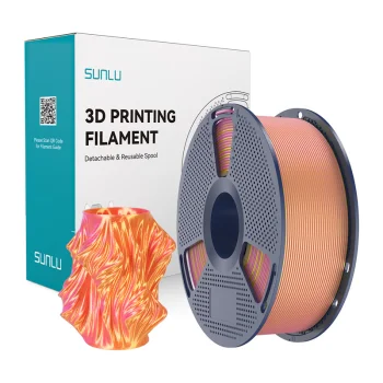 Sunlu PLA+ Silk Dual Color 3D Printer Filament (Pink and Gold)