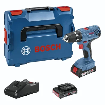 Cordless Drill Driver Bosch GSR 18V-21 with 2x 2.0Ah Batteries and L-BOXX