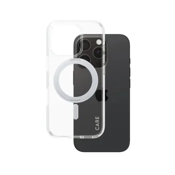 CARE by PanzerGlass Feature Kickstand Case for iPhone 16 Pro Transparent / Silver