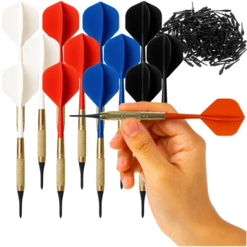 Trizand 00026100 Dart Set for Electronic Dartboard, 12 pcs + 200 Tips