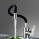 Flexible Gooseneck Kitchen Faucet for Sink, Black