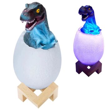 Kids Night Light Lamp Dinosaur Tyrannosaurus Egg RGB LED