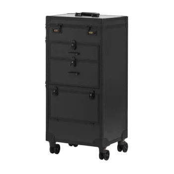 Mobile Hairdresser and Barber Trolley Case Gabbiano V21, Black