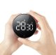 Portable Rotation Countdown Timer Clock Time with Alarm for Home Sport Kitchen, Black
