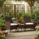 MultiGarden Garden Furniture Set, 2 Chairs and Table, Brown