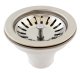 Sink Strainer Stopper with Filter, Steel, 11.3 cm, Silver