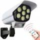 Solar LED light with 77 LEDs and camera dummy, white