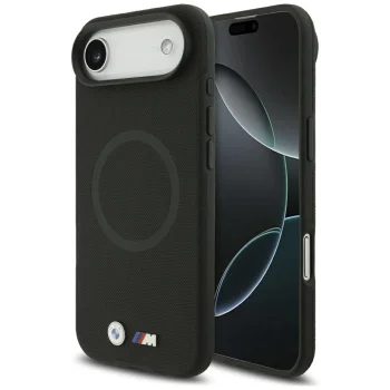BMW M FW Metal Logo MagSafe telefono dėklas, skirtas iPhone Air, juodas