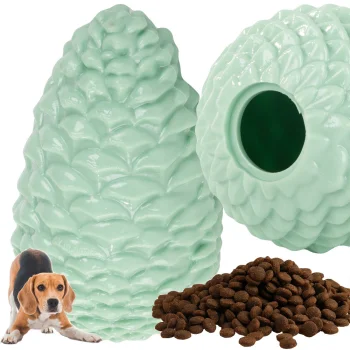 Dog Chew Toy for Teeth Cleaning and Treats, Pinecone Shape (Mixed Colors)