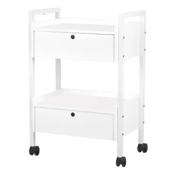 Giovanni 1019 Cosmetic Trolley Table, White