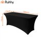 Stretch Banquet Table Cover 183x75x75cm Ruhhy, Black