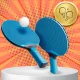 Bakalu TO1205 Table Tennis Set: 2 Paddles, 2 Balls and Retractable Net