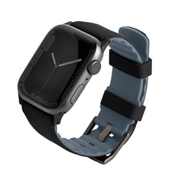 UNIQ pasek Linus Apple Watch Series 4/5/6/7/8/SE/SE2 38/40/41mm. Airosoft Silicone midnight black