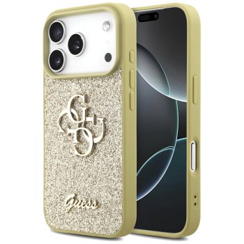 Guess Fixed Glitter Big 4G Phone Case Cover iPhone 17 Pro - gold