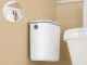 Hanging Trash Can with Lid, 11L, White