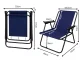 Lightweight Folding Camping Chair with Backrest 100kg, Navy Blue