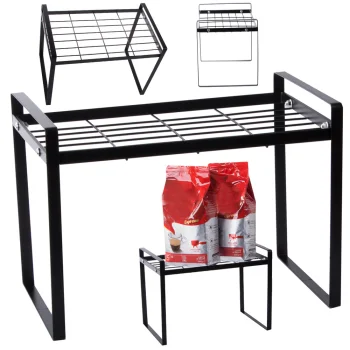Single Level Metal Shelf Organizer Stand for Kitchen Countertop