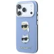 Karl Lagerfeld Case for iPhone 18 Pro / 17 Pro Saffiano Pins & Logo, Light Blue