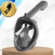 Bakalu Full Face Snorkeling Mask S/M with GoPro Mount, Grey