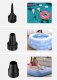 Portable Electric Air Pump for Mattresses & Inflatables xli, 12V 230V, Black