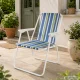 Striped Folding Camping Chair for Beach and Outdoor