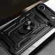Hybrid Armor Camshield iPhone 17 Air Case with Stand and Camera Cover, Black