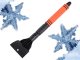 Car Window Ice Scraper, Plastic, Orange/Black