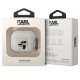 Karl Lagerfeld чехол для AirPods 3 Choupette Head прозрачный с блестками