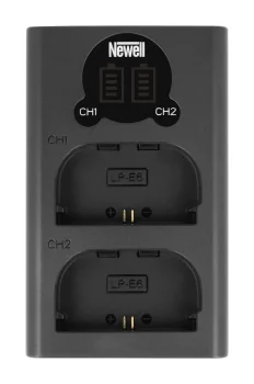Newell DL-USB-C Dual Channel Charger for LP-E6 Batteries