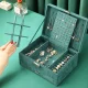 Jewellery Box Organiser with Drawer, Green