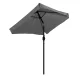 Rectangular Garden Umbrella with Tilt and Crank 200x140 cm MultiGarden, Grey