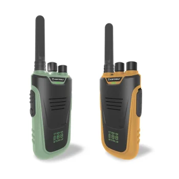 Kidywolf Kidytalk Walkie-Talkies with Flashlight, 2-Pack, Green/Orange