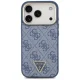 Guess 4G Triangle Logo MagSafe Phone Case Cover iPhone 17 Pro - Blue & Gold