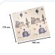 Double-sided Foldable XPE Foam Play Mat Pad Rug for Kids, Elephants-Road, 198x179cm