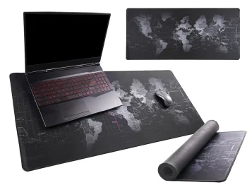 Computer Table Carpet Mat Mouse Pad with World Map - 40x90x0.4 cm