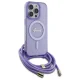 Guess iPhone 16 Pro Max Case Crossbody Cord Script MagSafe, Purple