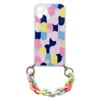 Color Chain Case for Samsung Galaxy S20 FE 5G with Decorative Chain, Multicolour