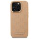 Karl Lagerfeld iPhone 16 Pro Case Leather Monogram Metal Logo MagSafe, Beige