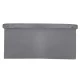 Foldable Storage Ottoman Bench 77 x 38 x 37 cm, Grey Velvet