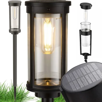 Solar Garden LED Lamp, Warm Light, 57 cm