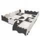 4Fizjo 719 Foldable Foam Puzzle Play Mat for Kids, 120 x 120 cm, Grey/Blue
